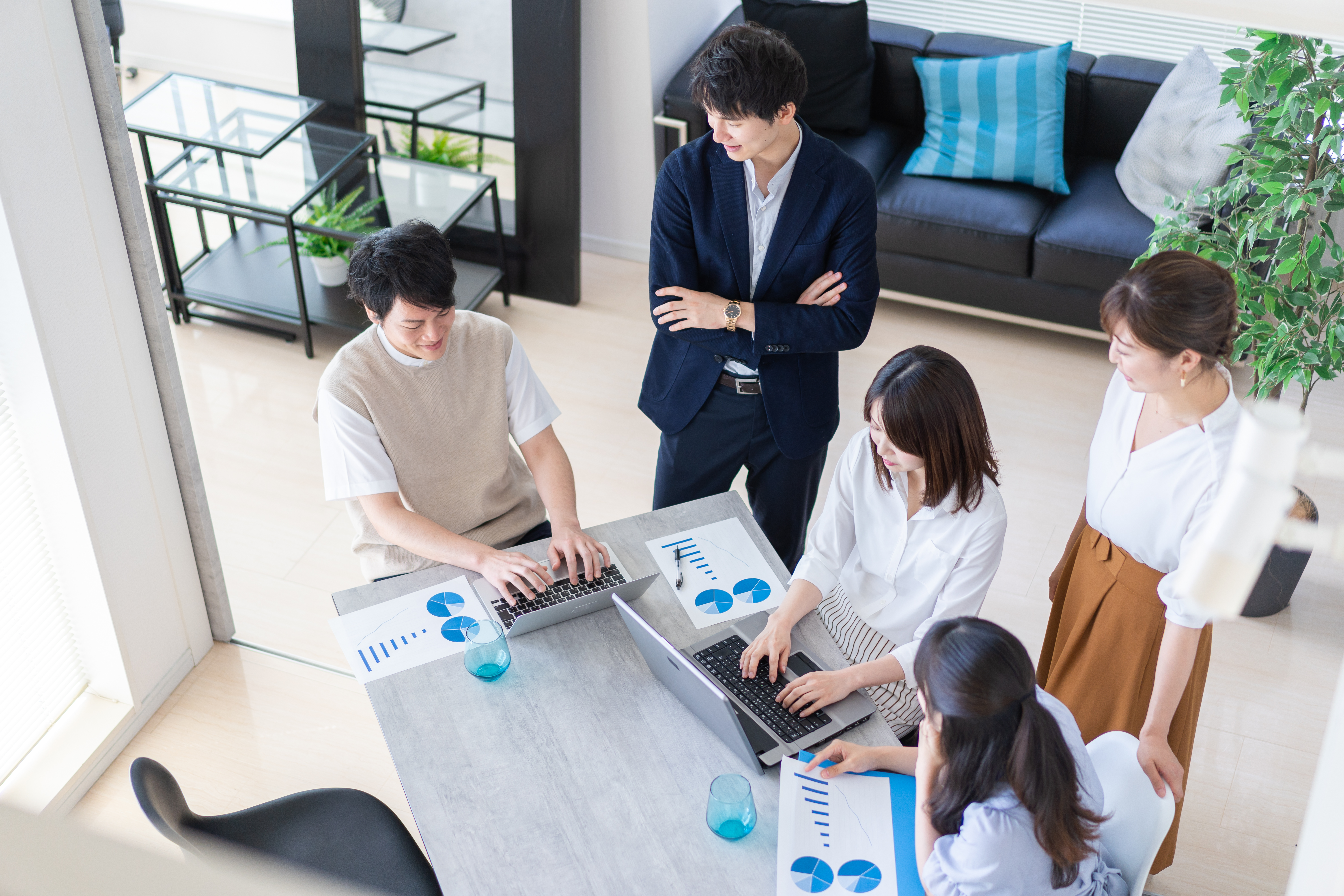 Business persons working in an office